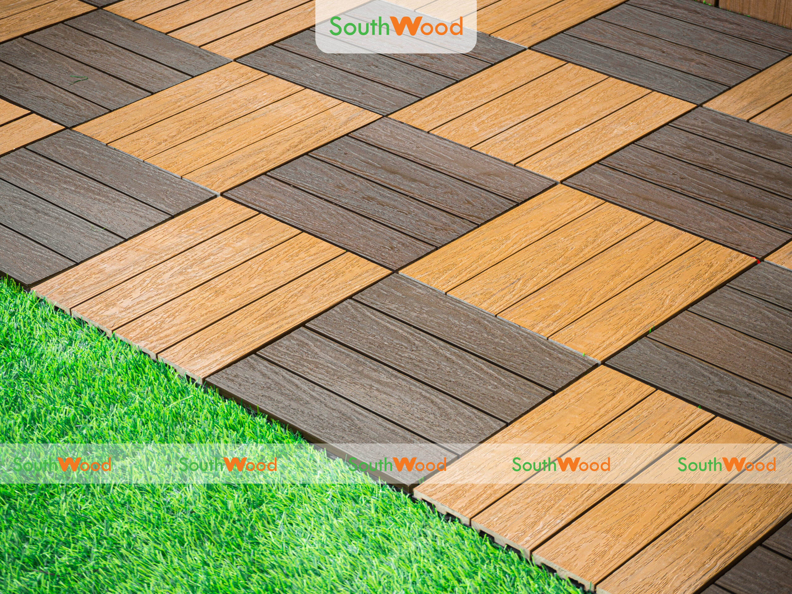 Công trình lót vỉ 2 lớp Southwood sân thượng ngoài trời đẹp ấn tượng