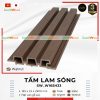 Tấm ốp lam sóng gỗ nhựa ngoài trời 2 da - SW_W165H33 Walnut
