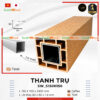 Thanh trụ gỗ nhựa ngoài trời 1 da mã SW_S150H150 Teak