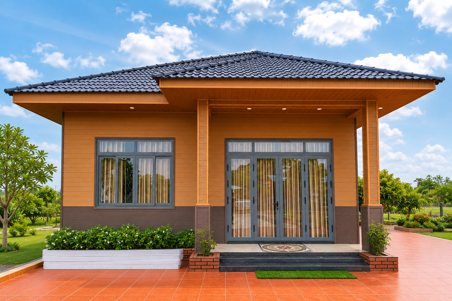 Công trình ốp tường nhà tiền chế