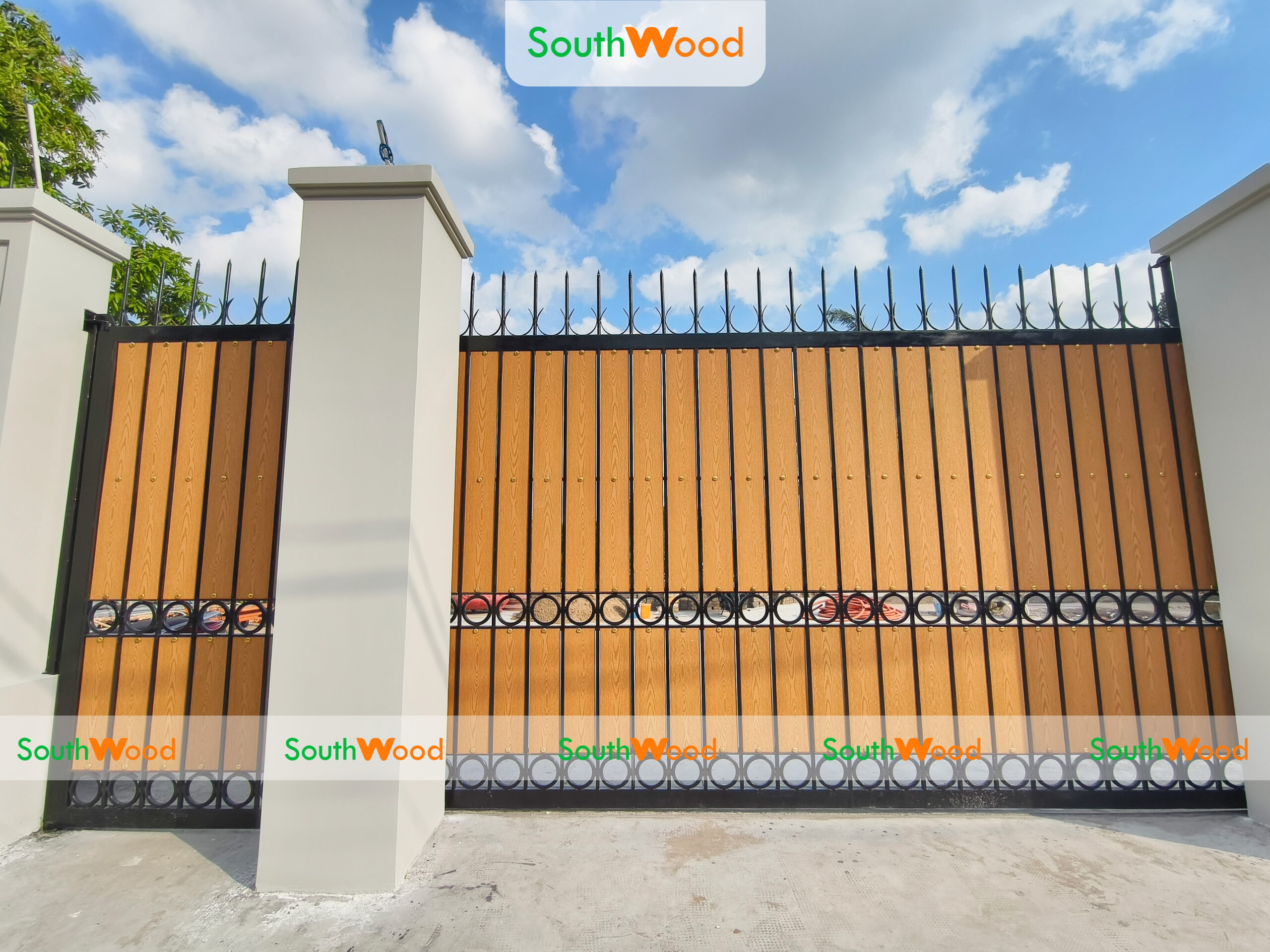 Ốp cổng sử dụng thanh đa năng gỗ nhựa ngoài trời Southwood