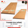 Thanh đa năng gỗ nhựa 1 da Southwood màu Teak mã SW_W142H10 mặt vân gỗ 2D và sọc