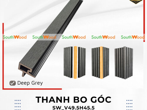 Thanh bo góc lam sóng 1 da Southwood màu Deep Grey mã SW_V49.5H45.5 mặt vân chà nhám