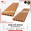 Sàn gỗ nhựa ngoài trời hồ bơi, hồ cá koi, sân vườn Southwood SW_D146H25_3D Teak