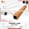 Thanh lam gỗ nhựa 1 da Southwood màu Teak mã SW_S52H52 lồng lõi thép gia cường