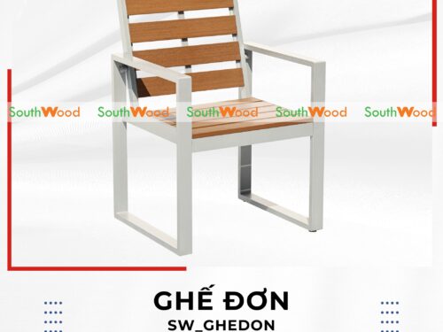 Ghế Đơn Gỗ Nhựa Ngoài Trời 2 Lớp Southwood Cao Cấp