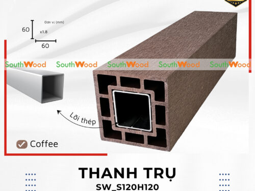 Thanh trụ gỗ nhựa 1 da mã SW_S120H120