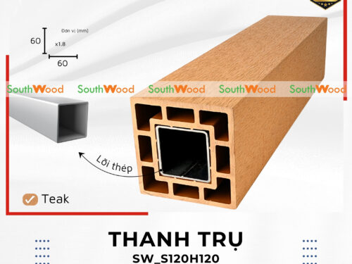 Thanh trụ gỗ nhựa 1 da mã SW_S120H120