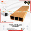 Thanh lam gỗ nhựa ngoài trời Southwood - SW_S150H52 Teak