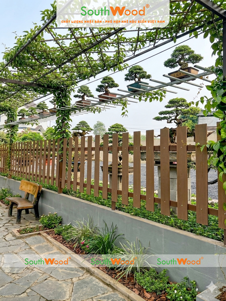 Hàng rào thanh đa năng gỗ nhựa ngoài trời 2 da Southwood