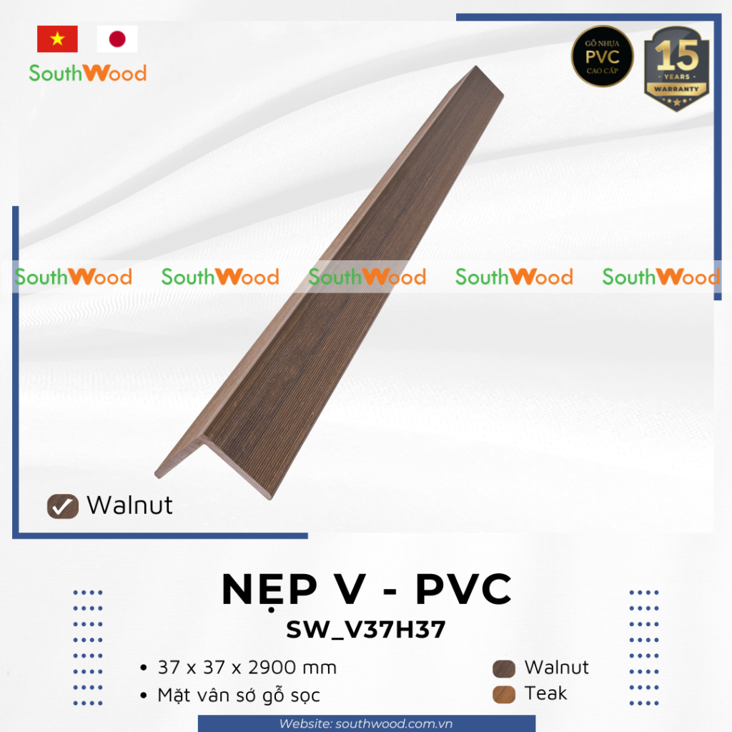 Nẹp V SW_V37H37 Walnut