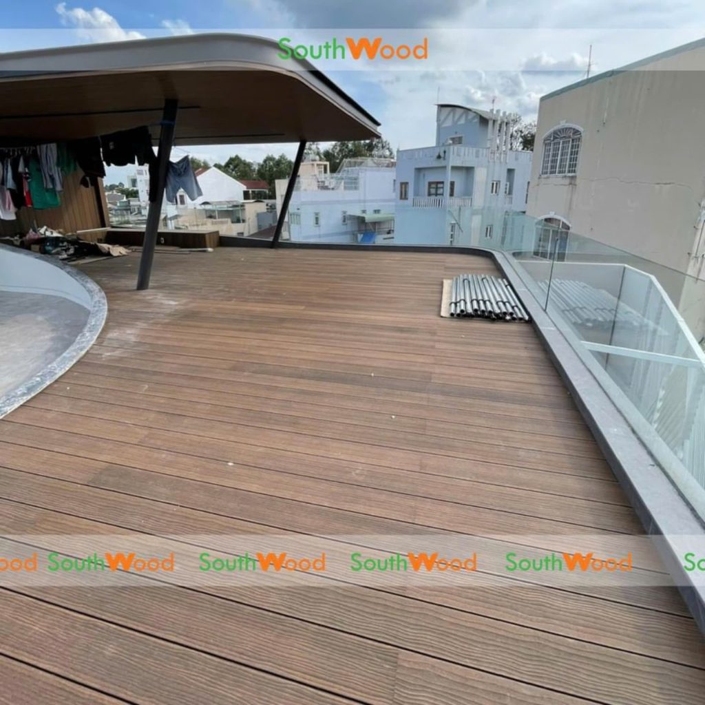 Sàn gỗ nhựa ngoài trời 3 lớp