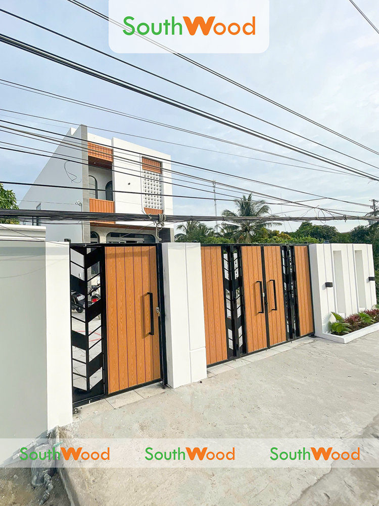 Tấm Ốp Gỗ Nhựa Ngoài Trời SouthWood Làm Cửa Cổng Nhà Phố An Giang: Giải Pháp Hoàn Hảo Cho Ngoại Thất-3
