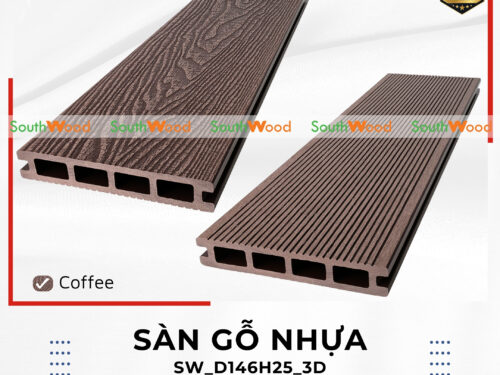 Sàn gỗ nhựa ngoài trời 1 da Southwood vân gỗ 3D