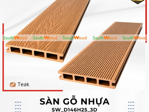 Sàn gỗ nhựa ngoài trời 1 da Southwood vân gỗ 3D