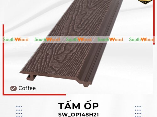 Tấm ốp trần gỗ nhựa ngoài trời Southwood SW_OP148H21 Coffee