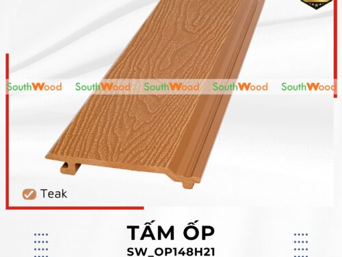 Tấm ốp trần gỗ nhựa ngoài trời Southwood SW_OP148H21 Teak